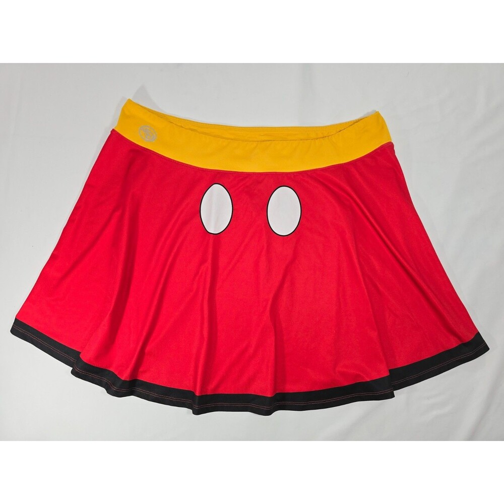 RunDisney Mickey Mouse Athletic Running Skirt Cosplay Plus Size 4X Red Yellow BO